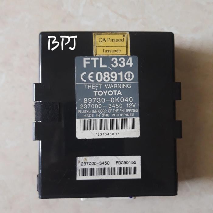 Ecu Mobil Alarm Toyota Innova Fortuner Hilux 89730-Ok040 Original Kode 010