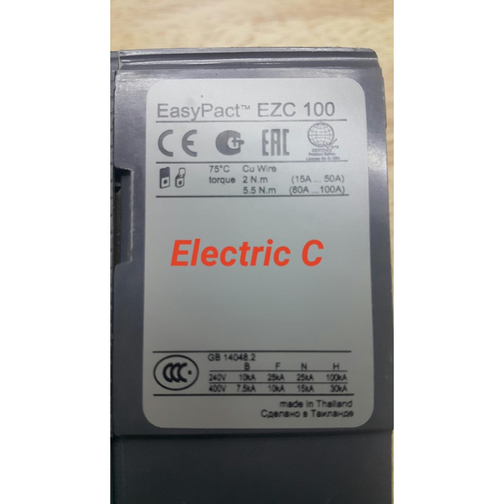 New Schneider Electric / Merlin Gerin / Mccb Ezc 100 B / Nfb 3Phase 60 A