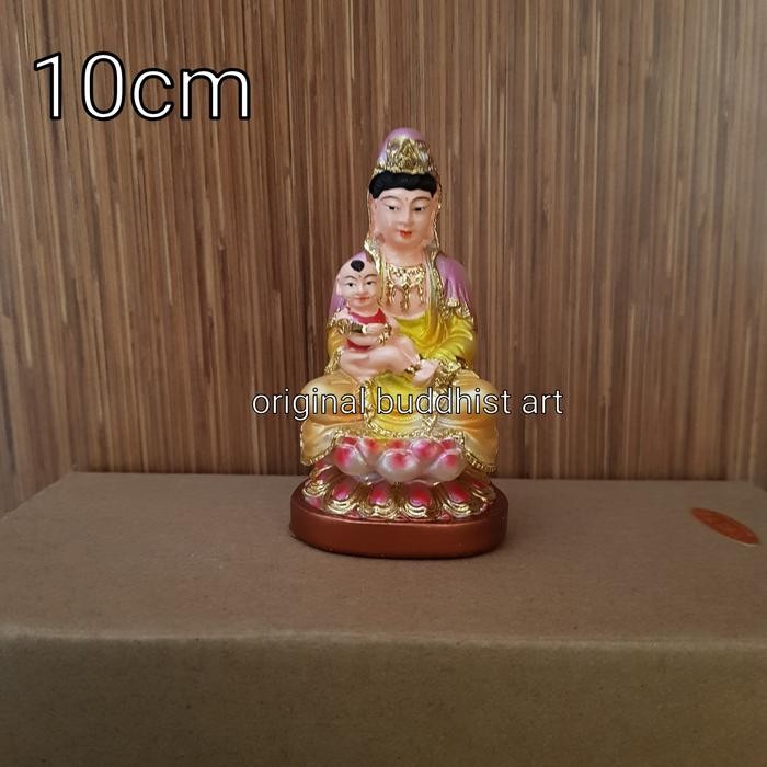 Jual [READY] patung dewi kwan im gendong anak fiber 4 inch