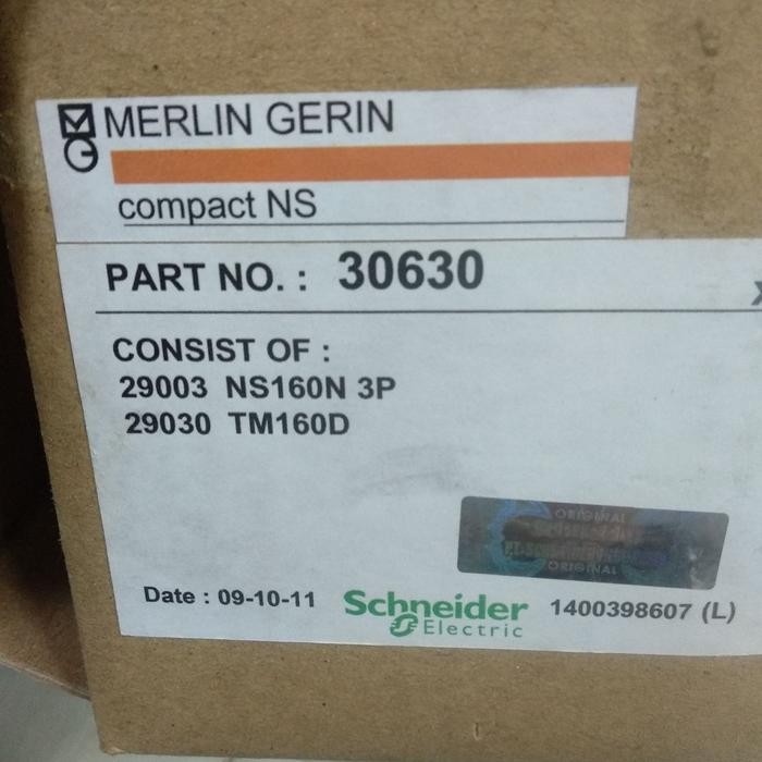 Banyak Dicari Merlin Gerlin Compact Mccb Mg Ns160N 3P 160A Tm160D 50Ka Original