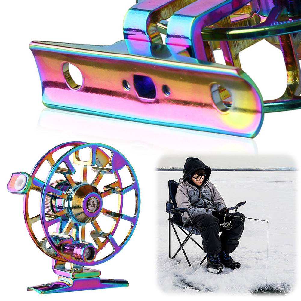Ice Fishing Reel All Metal Fishing Wheel Right Hand Winter Reel Lightweight Fly Wheel for Trout Pike