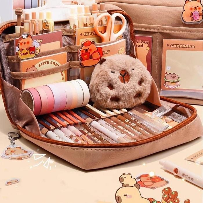 

Large Capacity Gift Box Capybara Stationery Set Pencil Case Cute Back-to-school Gift Kit Abundant