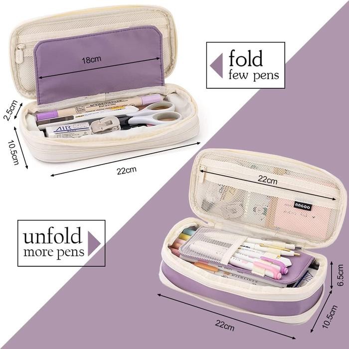 

Angoo Kawaii Pencil Cases Large Capacity Pencil Bag Pouch Holder Box for Girls Office Student