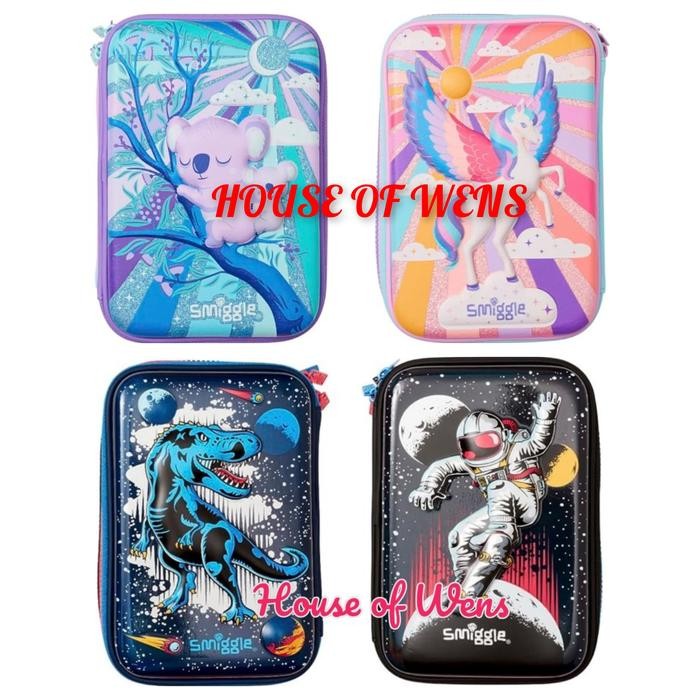 

SMIGGLE MOONLIT TRIPLE HARDTOP PENCIL CASE ORIGINAL - TEMPAT PENSIL