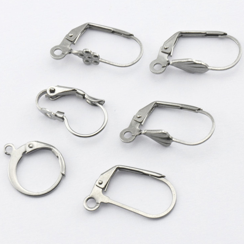 20Pcs Surgical Stainless Steel Hypoallergenic Leverback French Level Earring Hooks Ear Wire Findings