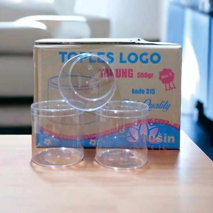 toples logo tabung 500 gram no.315 / toples tabung mika