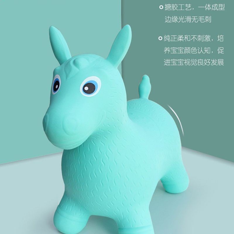 Children's Riding Jump Horse Plus Thickened Toys Inflatable Jumping Bouncing Animal Toy Rubber Horse