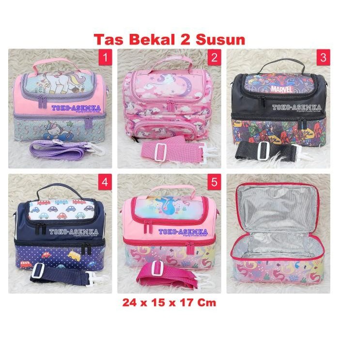 

(Expert) Tas bekal 2 susun LOL Surprise Unicorn Paris Dengan aluminium foil