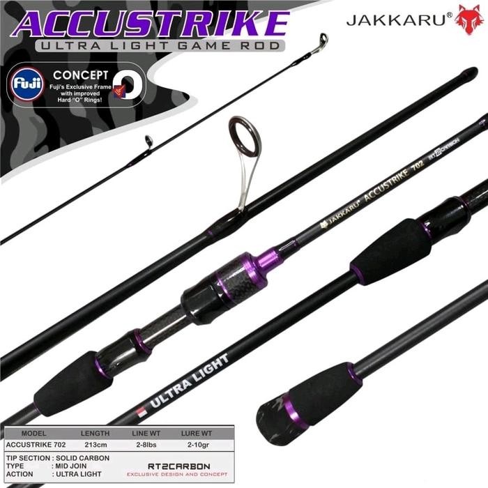 New joran UL jakkaru accustrike 702 UL SOLID CARBON RING FUJI