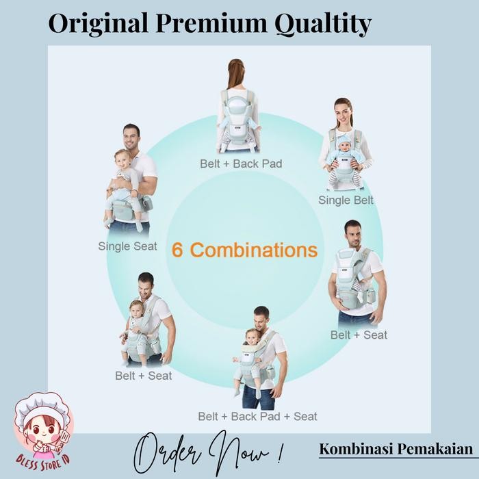 Gendongan Bayi / Hipseat Baby Carrier / Aixinta Gendongan Bayi Depan