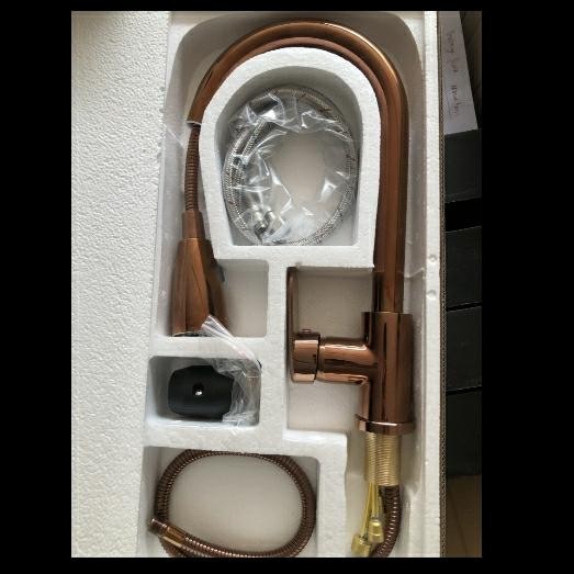 Populer Kran Sink Tarik/ Rose Gold/Kran Pantry Rose Gold/Kran Dapur Rose Gold