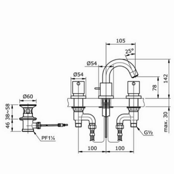 Spesial Kran Wastafel Toto 3 Kaki Tx 119 Lesbr/Keran Wastafel P/D Toto Tx119