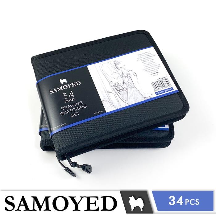 

PERALATAN PENSIL GAMBAR SKETSA / PROFESSIONAL DRAWING SKETCHING SET SAMOYED DRSK-P34 KODE 582