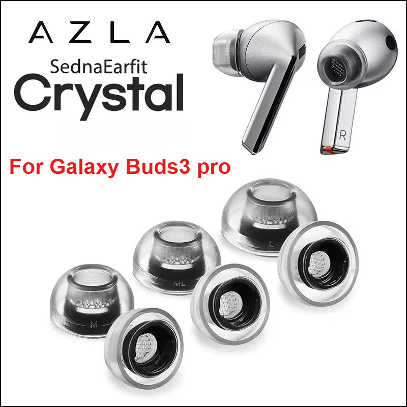 Azla Crystal Buds 3 Pro Eartips For Samsung Galaxy Buds 3 Pro Eartips Earplugs Elliptical Mouth Anti