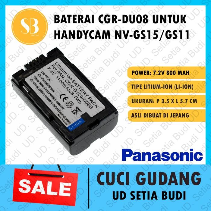 Baterai Panasonic Asli Cgr-D Untuk Handycam Camcorder Nv-Gs15 Gs11