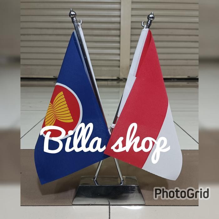 

Terlaris Tiang Meja Stenlis Silang + Bendera Indonesia Asean SALE