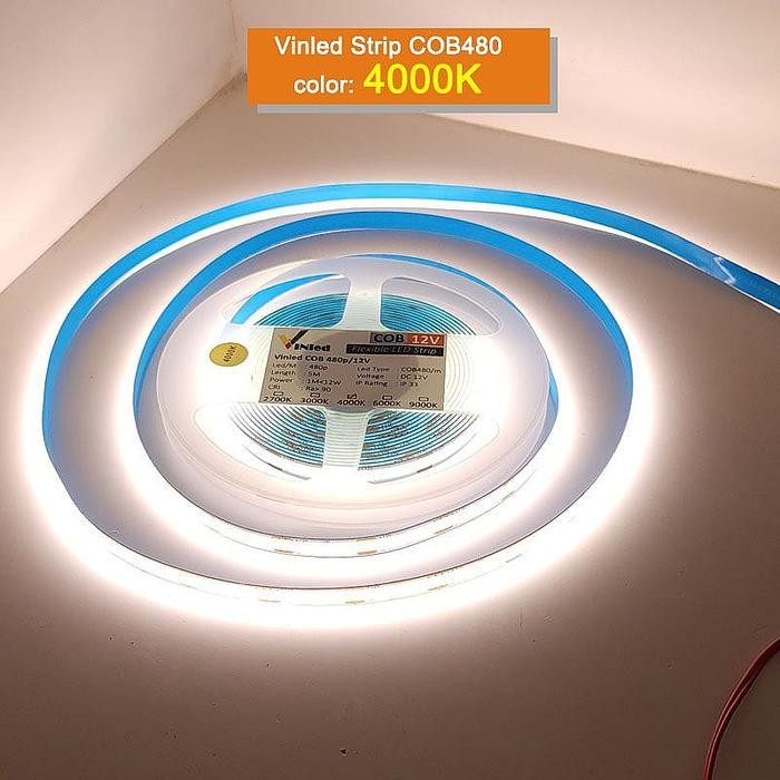 Vinled Led strip 12VDC COB 480 Indoor Natural White 4000K