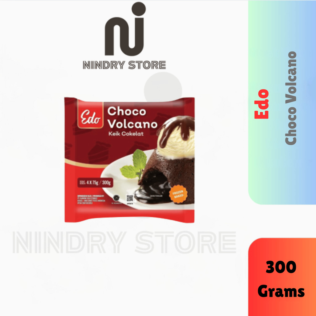 

Edo Choco Volcano Pack (4 x 75g) – Biskuit Premium Isi Lava Coklat, Camilan Enak Keluarga