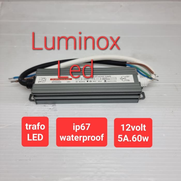 trafo driver led 5a 12volt 12v 12 volt 60watt 60 watt 60w 60w outdoor