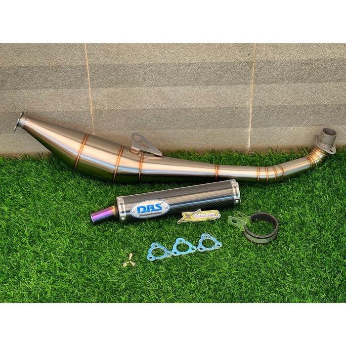 PREMIUM Knalpot FIZ R 2tak DBS Thailand Carbon Burntip Model samping Standart (PNP) Baut Foto Motor