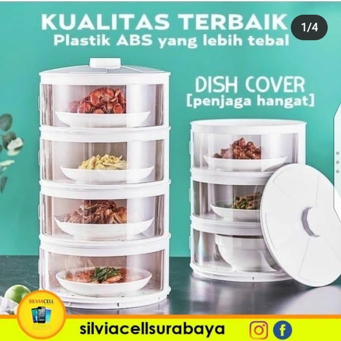 PREMIUM Tudung Saji 4 Susun / Tempat Penyimpanan makanan / Rak 4 susun makanan