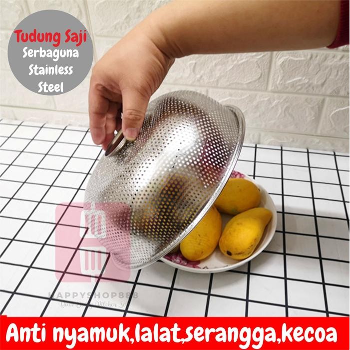 PREMIUM Tudung Saji Mini Stainless 30cm Tempat Cuci Sayur Buah 30 cm Stainless Steel Multifungsi