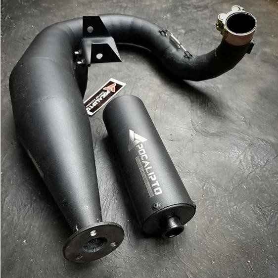 PREMIUM knalpot vespa racing excel 200 / spartan 200 / px200 buang kiri
