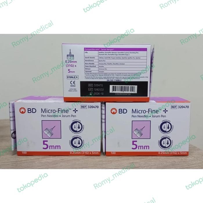 jarum insulin bd 4mm/jarum insulin ungu