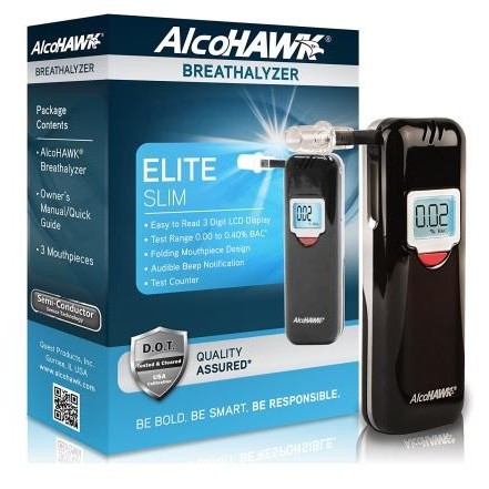 alat ukur kadar alkohol the alcohawk elite slim digital breathalyzer