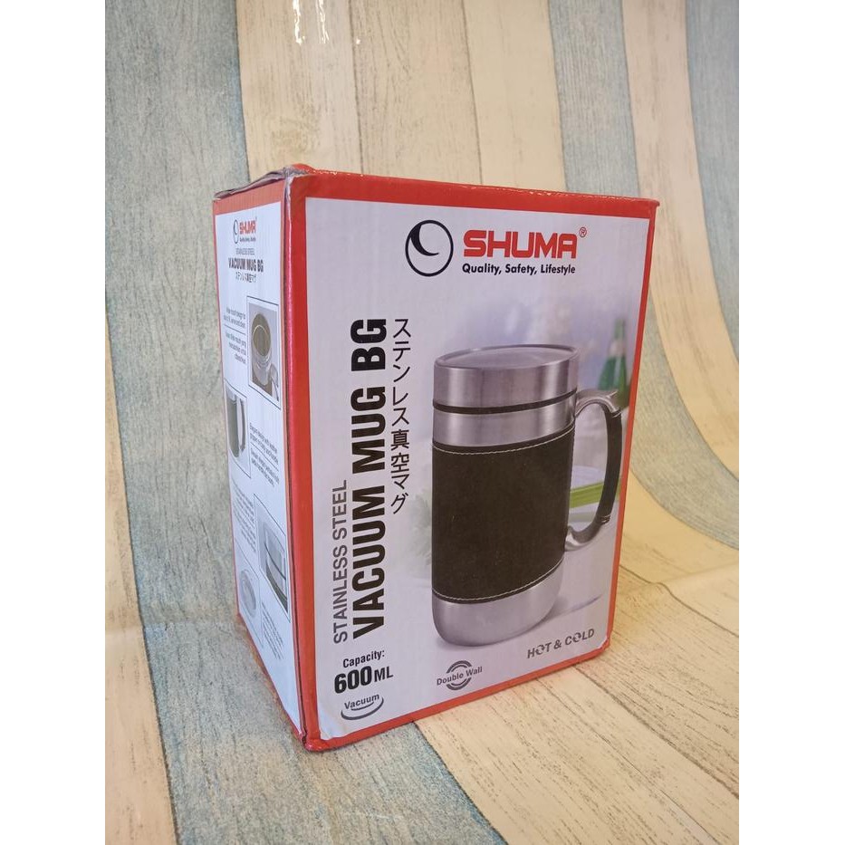 PROMO vacuum mug BG 600ml SHUMA / mug lapis kulit