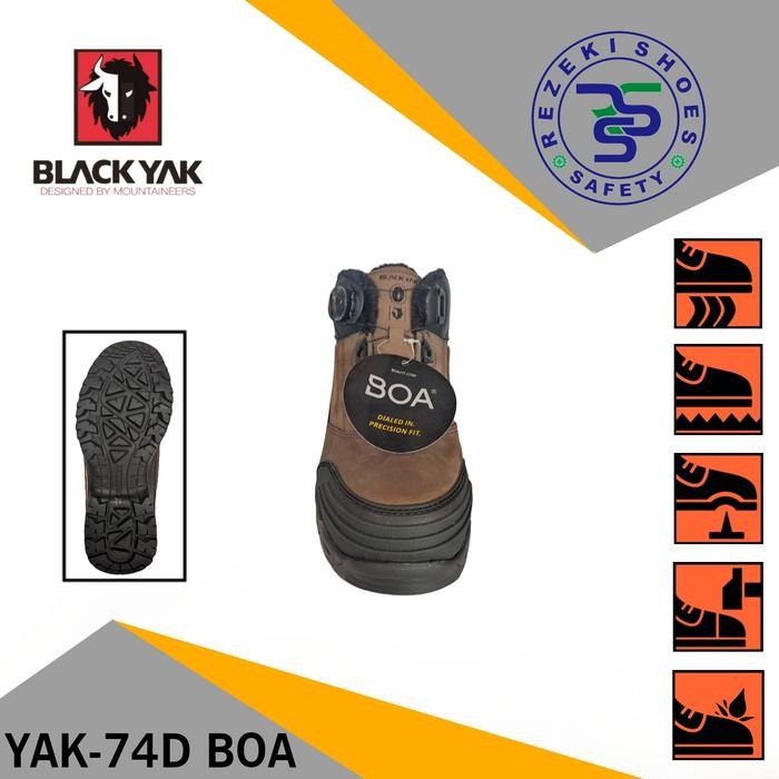 Sepatu Safety Black Yak 74D Boa - Sepatu Sport Black Yak 74D Boa