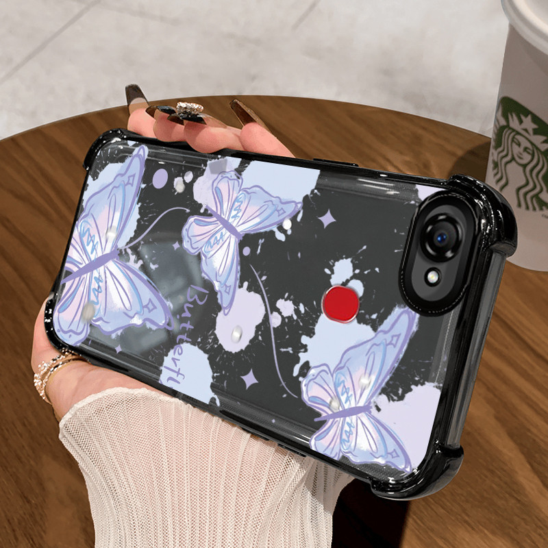 Casing Hp untuk OPPO F7 Case Casing Softcase Kupu-kupu layar penuh HP Kasus Ponsel Kesing