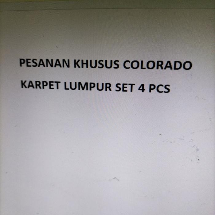 Karpet Lumpur Set Chevrolet Colorado Original Gm Kode 036