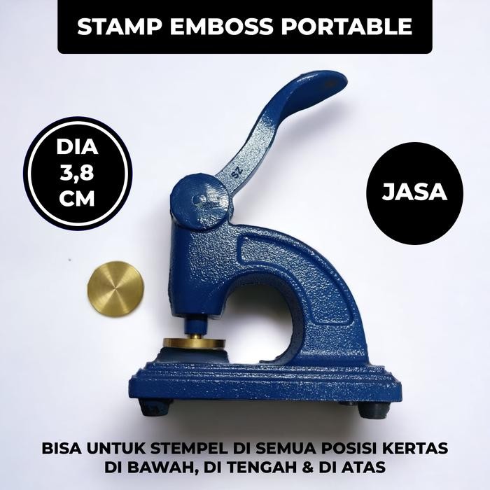 

CETAK STEMPEL EMBOSS PORTABLE DIA 3,8 CM NEW