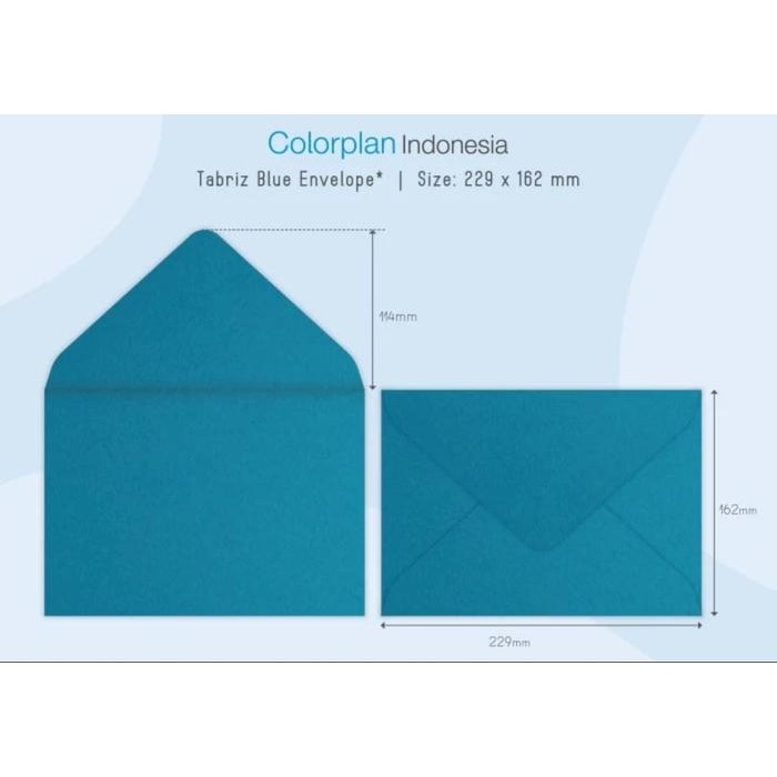 

Amplop Colorplan 270gsm A5-229 x 162 mm (1 Pack isi 10 Pcs)