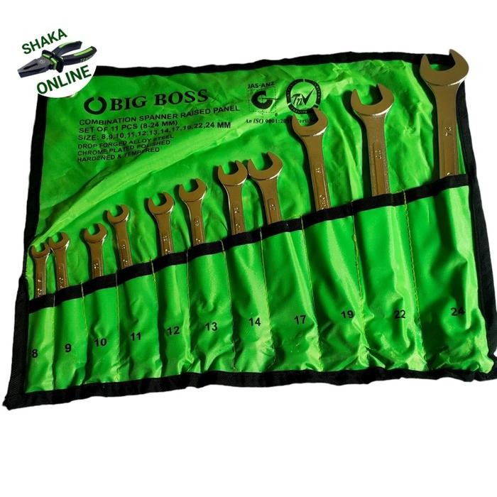 Paling Baik Big Boss Ring Pas Set 11 Pcs - Kunci Ring Pas Set 8-24 Mm Big Boss