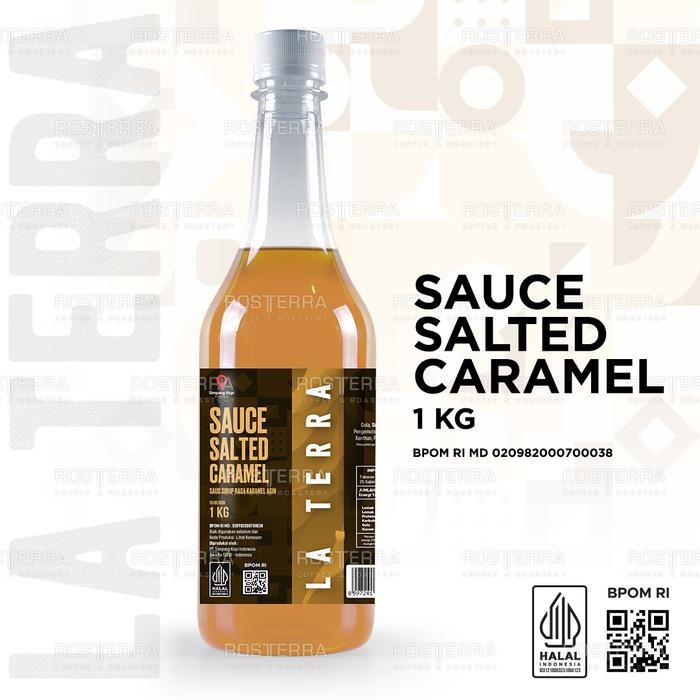 

Sauce Salted Caramel Premium Flavor Minuman Saos Sirup Rasa karamel Asin 1 LIter La Terra