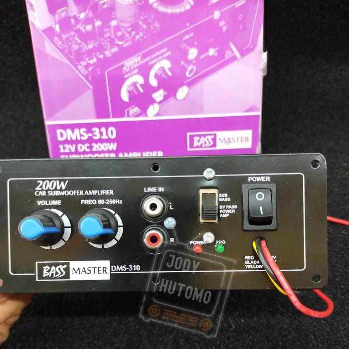 Kit Power Amplifier Subwoofer Monoblok Mobil 12 Volt DMS-310 Platinum