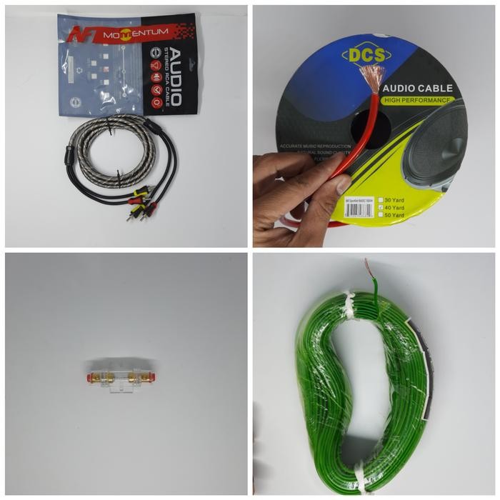 KABEL SET AUDIO MOBIL UNTUK INSTALASI SUBWOOFER AKTIF
