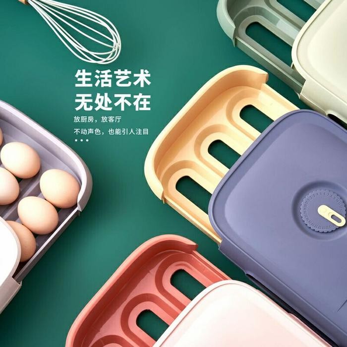TEMPAT MENYIMPAN TELUR / LACI TELUR / BOX TELUR (Warna Random) Kode 397