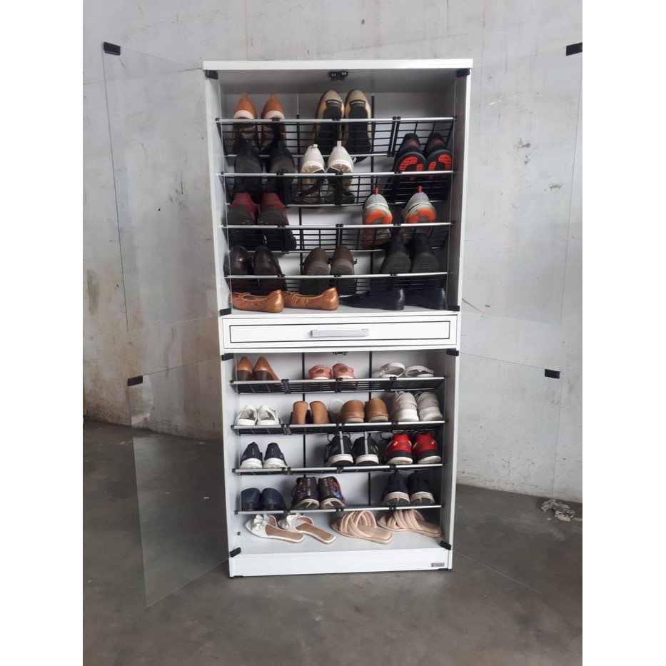 Nota Invoice Rak Sepatu Rak Sandal Minimalis Pintu Kaca Shoe Rack Huga 4700