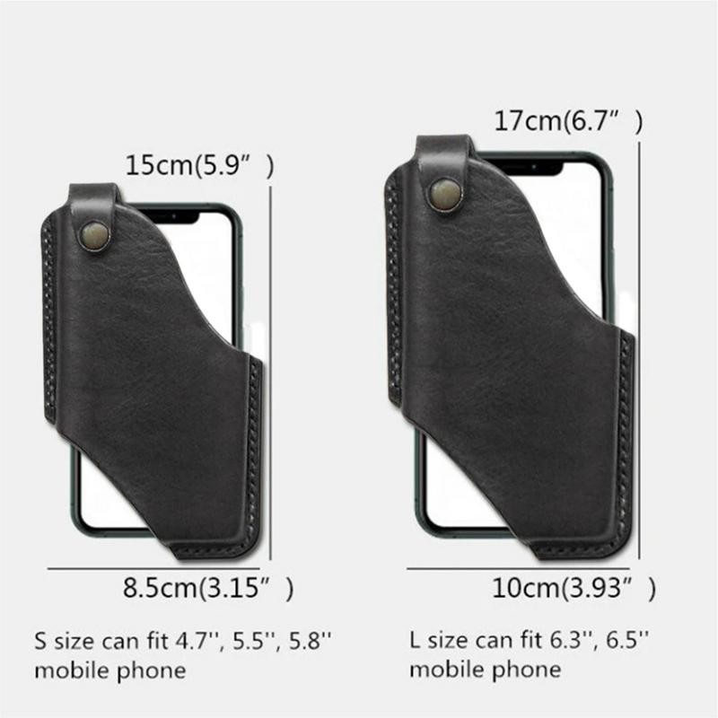 Leather Men Phone Waist Case Bag Cellphone Belt Clip Holster For Phones Cell Phone Belt Clip Holster