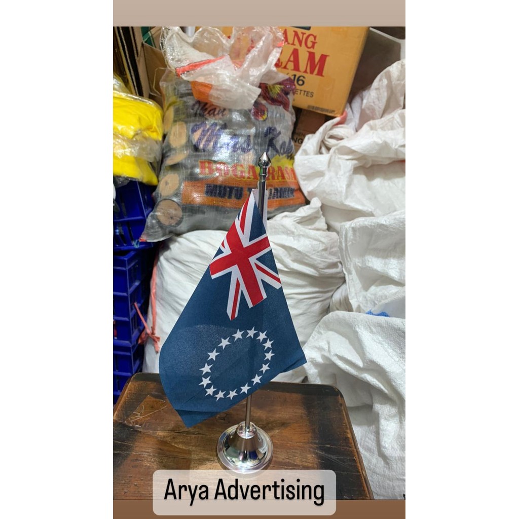 

Terlaris Bendera negara COOK ISLANDS+tiang stainless meja SALE