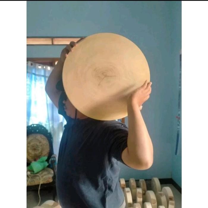 Talenan kayu asem diameter 40 cm / 45 cm tebal 7/8 cm talenan besar - talenan daging - talenan jumbo