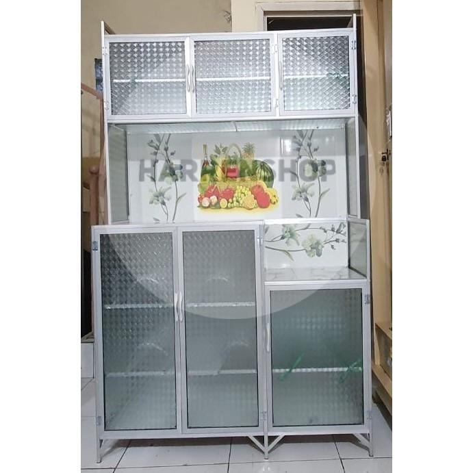 Lemari Piring 3 Pintu Lemari Dapur Lemari Makanan Rak Piring 3 Pintu Gratisongkir