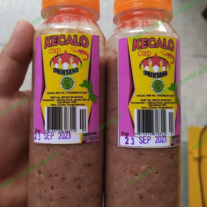

TERLARIS KECALO BANGKA 3 BINTANG OLEH OLEH MAKANAN CALOK UDANG KHAS BANGKA READY STOCK