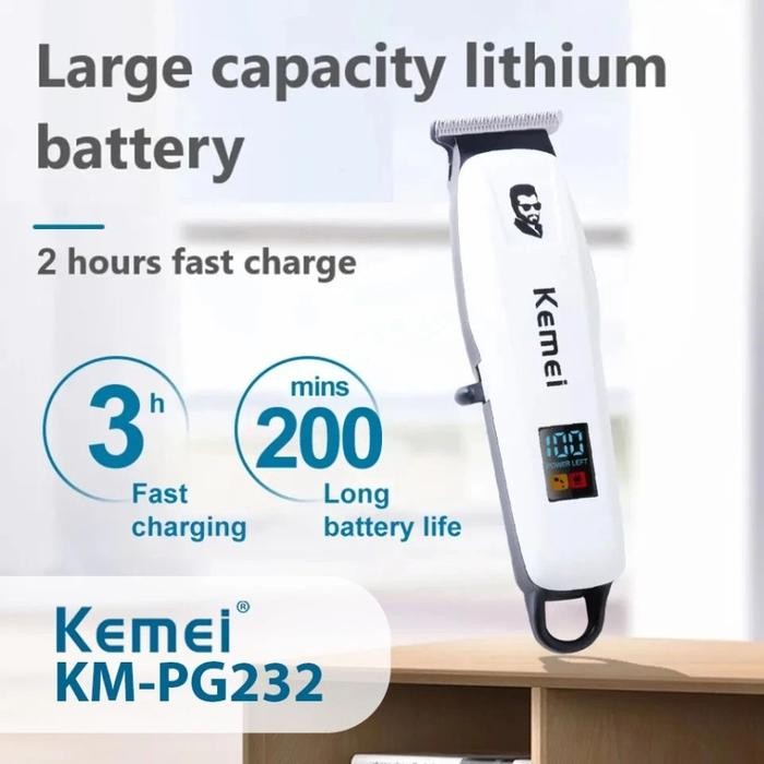 KM-PG232 Kemei Hair Clipper - Mesin Cukur Rambut Brewok Jenggot.