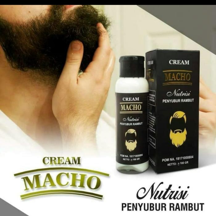 MACHO NUTRISI PENUMBUH RAMBUT brewok kumis jenggot botak rontok