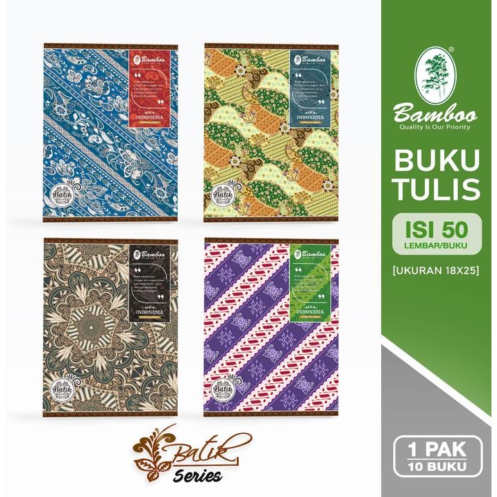 

BEST SELLER Bamboo Buku Tulis Boxy 50 Lembar Batik Series [10 Bk]