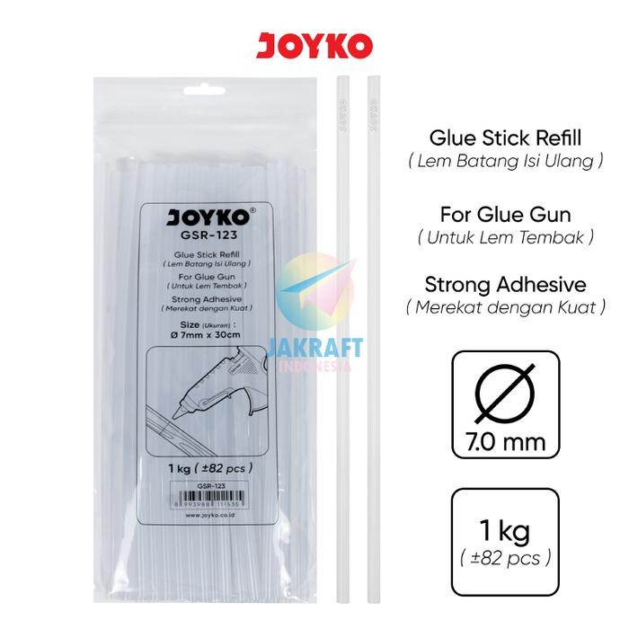 

(1 Kg) Kiloan Isi Lem Tembak Kecil 7 mm JOYKO GSR-123 Refill Small Glue Gun Stick Panjang 30 Cm